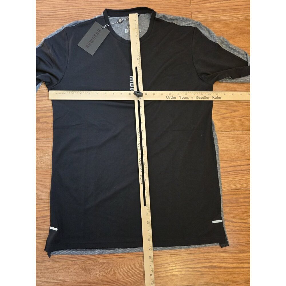 Rawgear Long‎ Sleeve Shirt Mens Size M Black Gray Mesh Back RG428 Athletic NWT - Picture 3 of 11